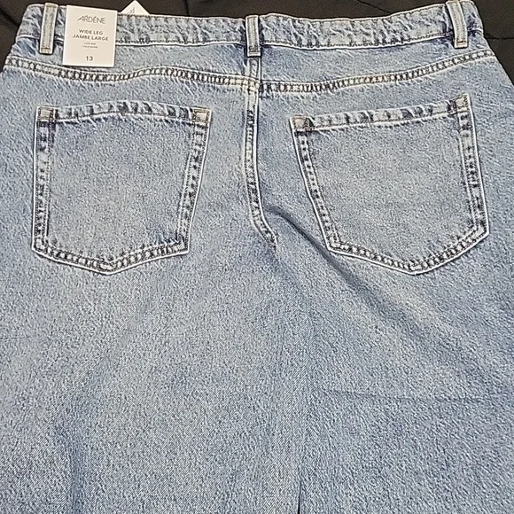 NWT Size 13 Ardene Off Duty Low Rise Wide Leg Jean - Picture 5 of 7